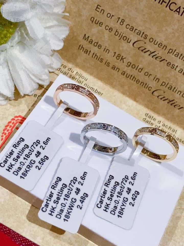 18k gold diamond cartier ring Luxury Accessories on Carousell