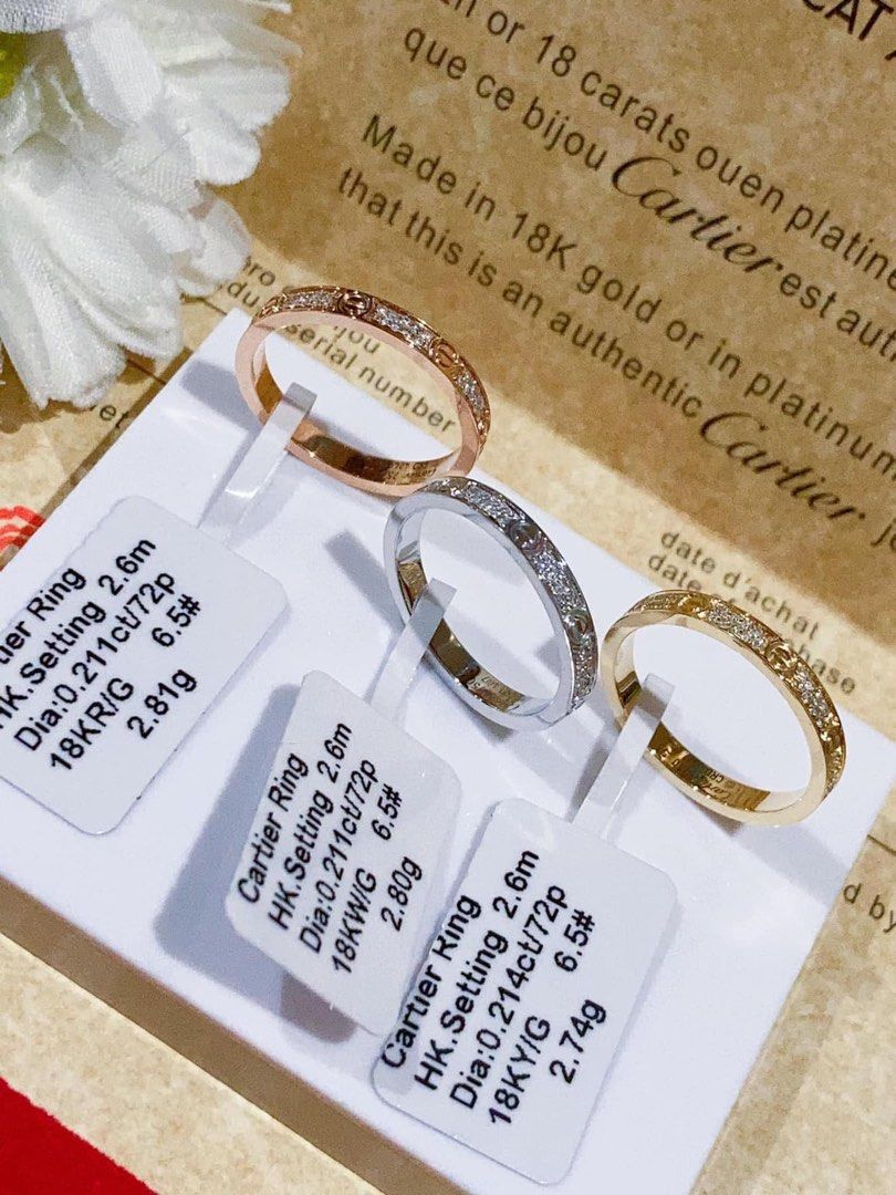 18k gold diamond cartier ring Luxury Accessories on Carousell