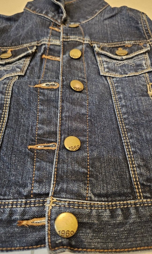 1969 Gap Kids Girls Denim Jacket For 3Yrs Old Babies Kids