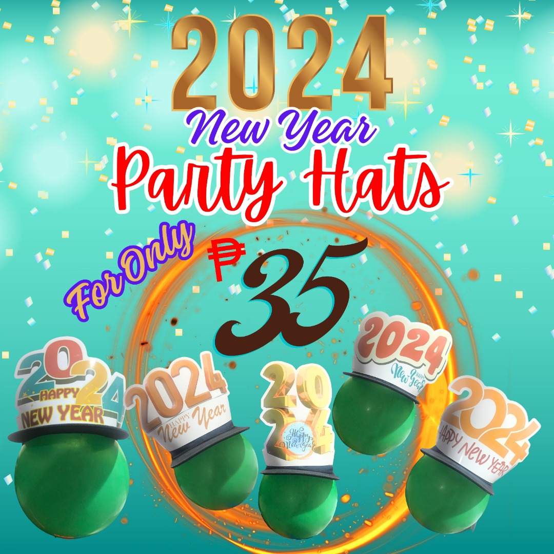 2024 NEW YEAR PARTY HATS, Hobbies & Toys, Stationary & Craft, Occasions