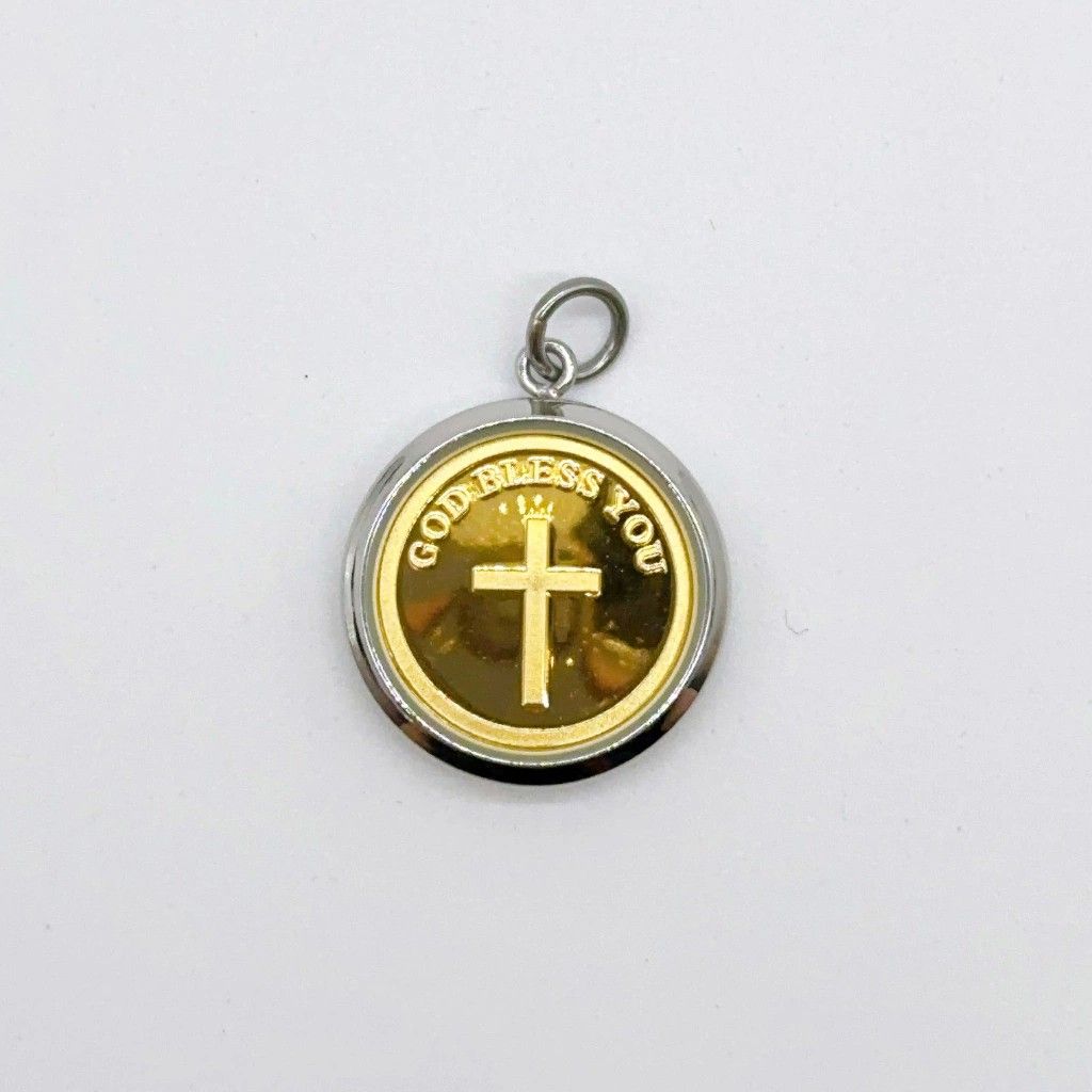 Gold jesus on sale cross pendant