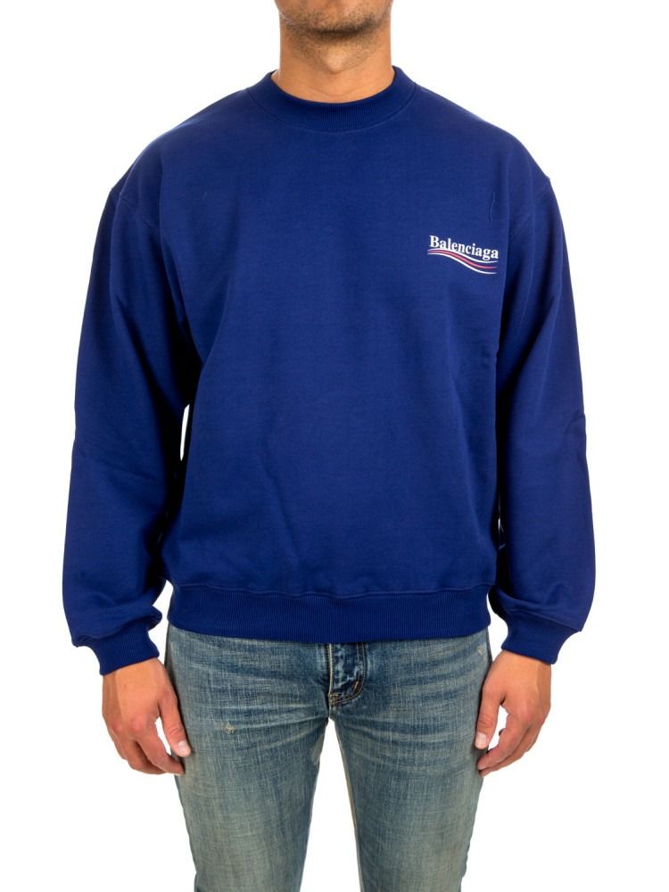 Blue balenciaga crewneck on sale