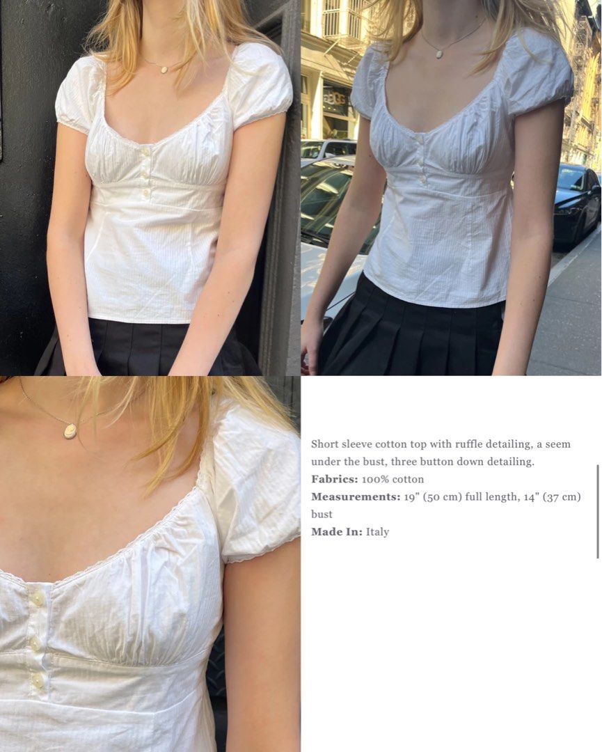 Blair Cotton Ruffle Top – Brandy Melville