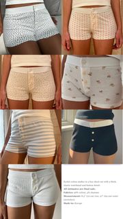 Authentic bnwt brandy melville boy shorts hearts heart shape underwear with  buttons, Women's Fashion, New Undergarments & Loungewear on Carousell