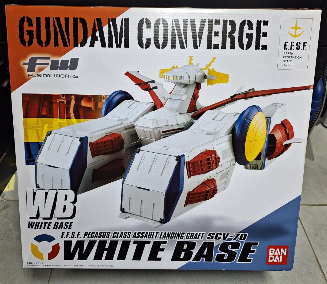 全新fw Gundam Converge 木馬高達機動戰士白色基地white base wb 木馬號, 興趣及遊戲, 玩具& 遊戲類-  Carousell