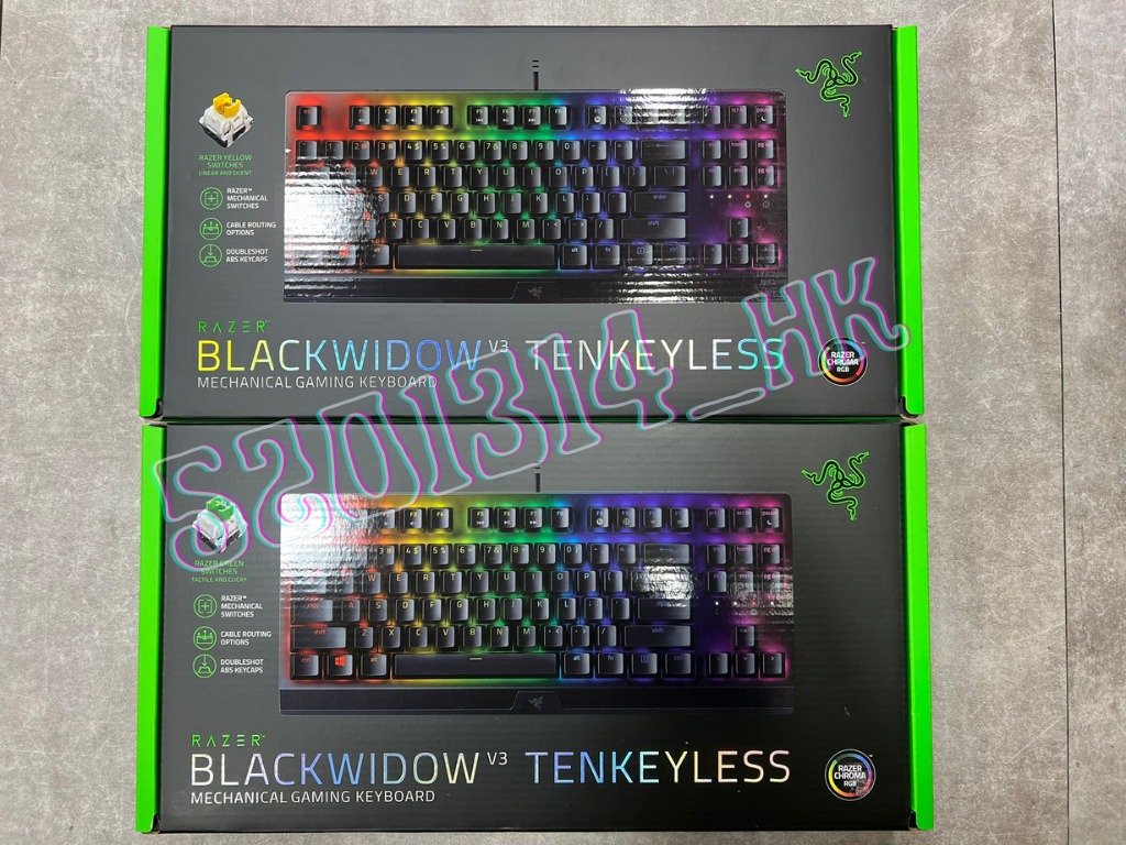 【全新行貨 門市現貨】Razer BlackWidow V3 Tenkeyless 電競機械鍵盤 綠軸/黃軸, 電腦＆科技, 電腦周邊及配件 ...