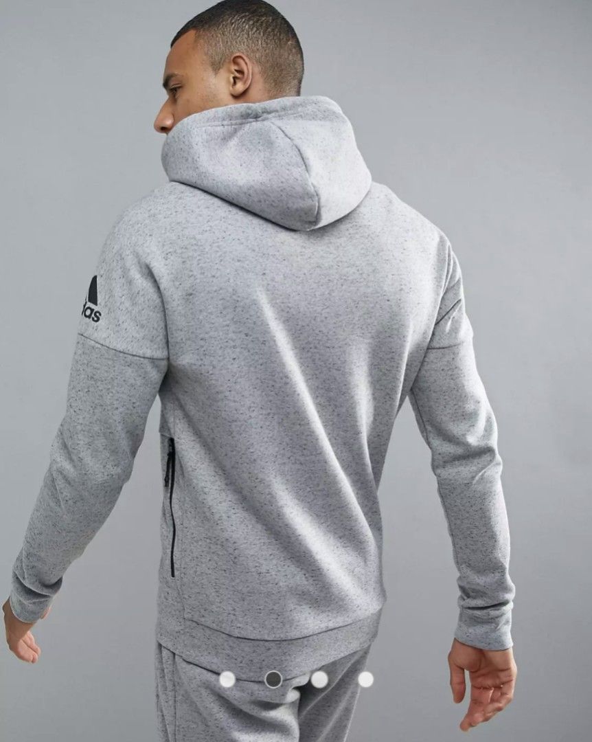 adidas Athletics Stadium Full Zip Hoodie In Grey BQ1648 Men s