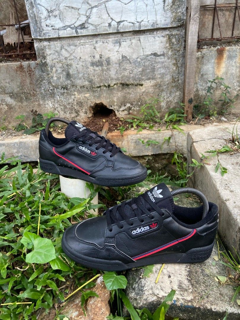 Adidas Continental Fullblack size 38 39 insole 24 5 Fesyen Wanita