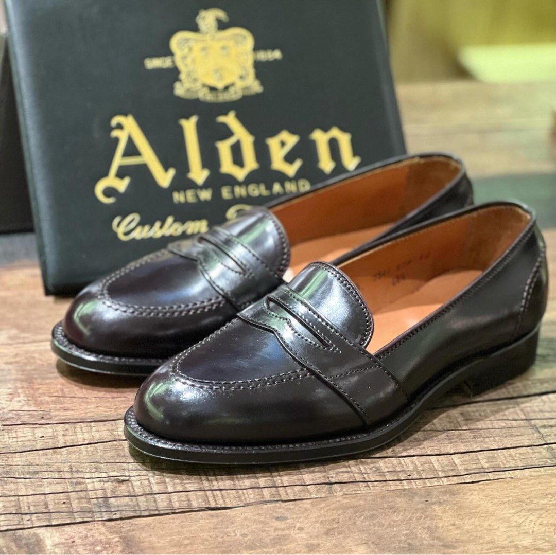 Alden full strap loafer us6.5E color 8 shell cordovan