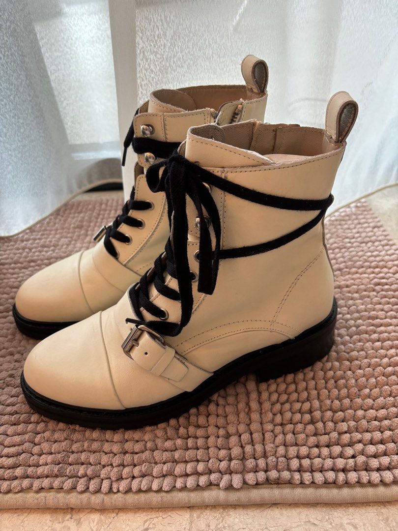 All saints sales white boots