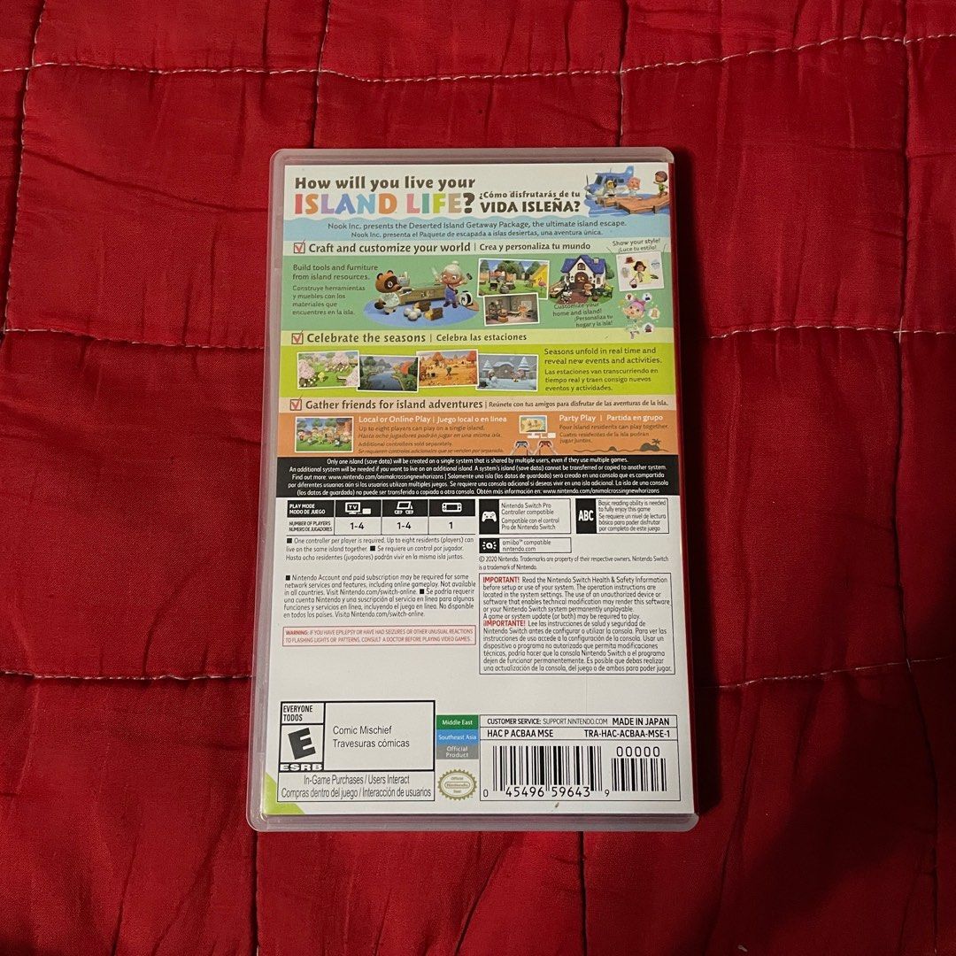 Animal Crossing: New Horizons (ACNH) Nintendo Switch Game (NSW), Video ...