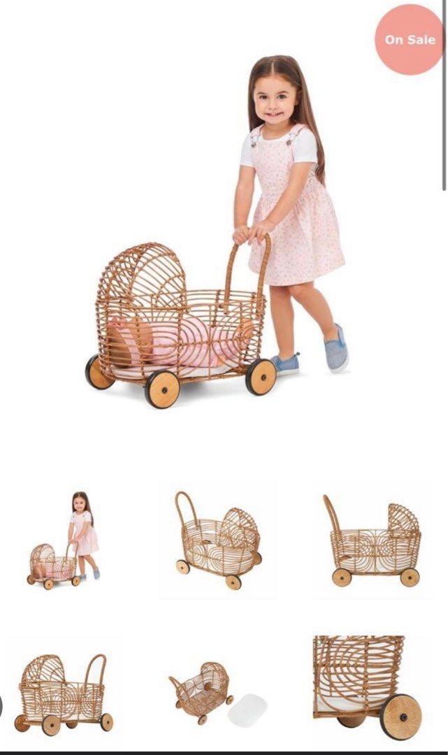 Rattan dolls sale pram kmart