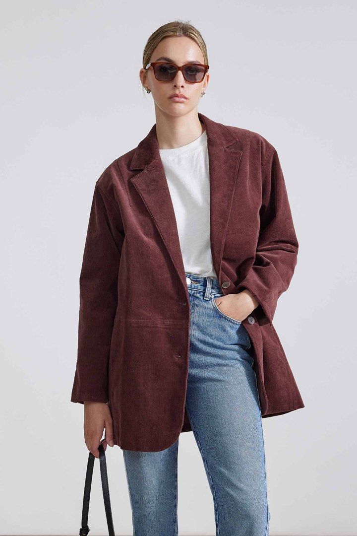 Oversized corduroy on sale blazer