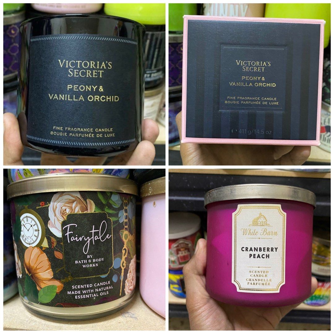 Victoria secret peony top and vanilla orchid candle