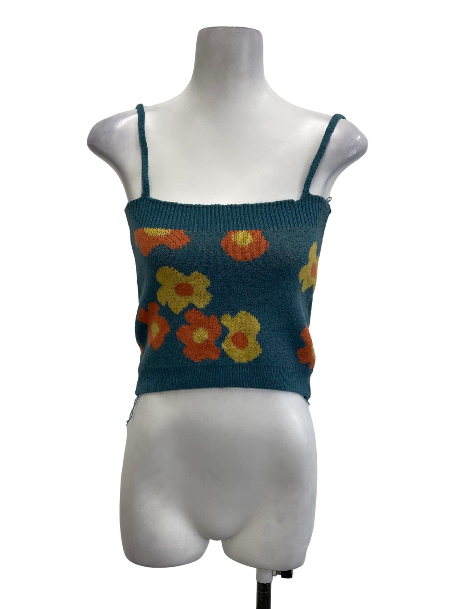 May Flowers Smocked Floral Babydoll Cami Top