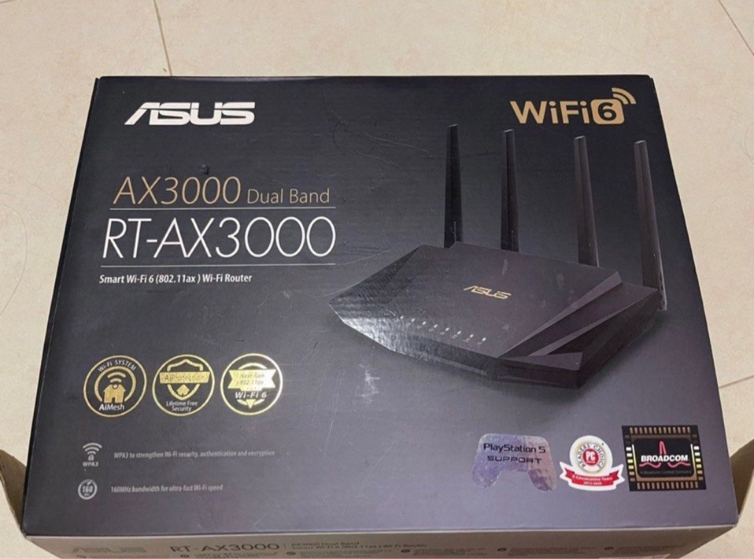 Asus AX3000 with Box, Computers & Tech, Parts & Accessories, Networking ...