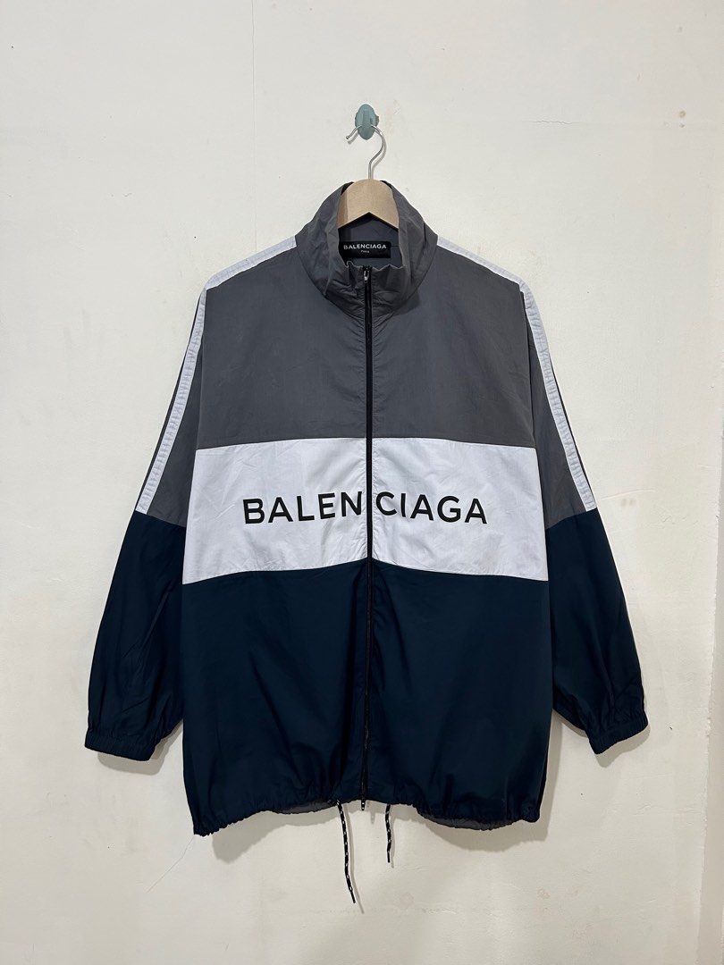 balenciaga track jacket grey