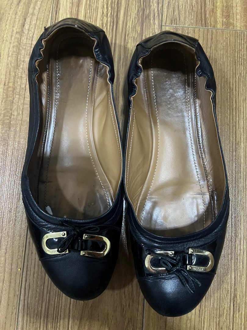 Bally black flats, Women's Fashion, Footwear, Flats & Sandals on Carousell