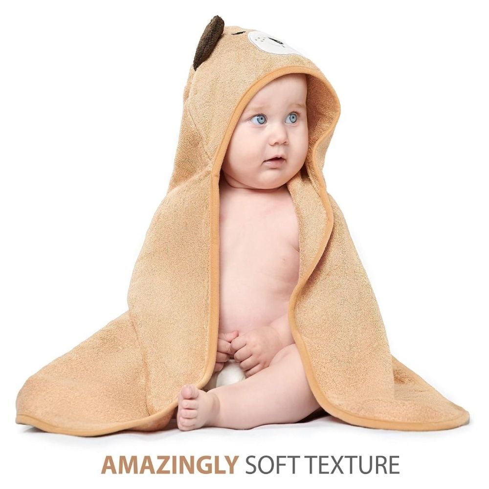 Premium Ultra Soft Organic Bamboo Baby Hooded Towel with Unique