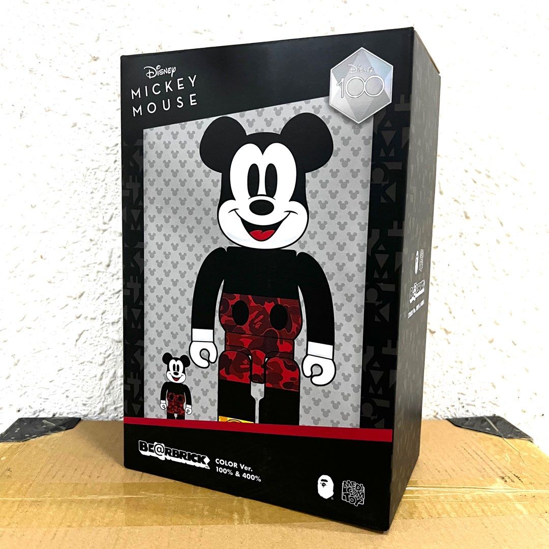 Bearbrick Be@rbrick Medicom A Bathing Ape Bape x Mickey Mouse