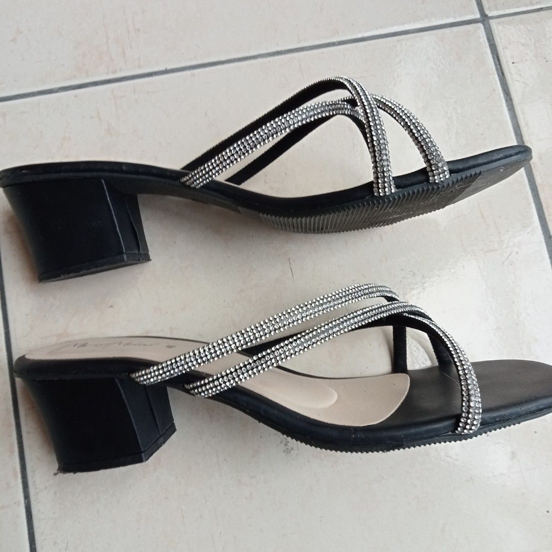 Dark silver sandal heels sales