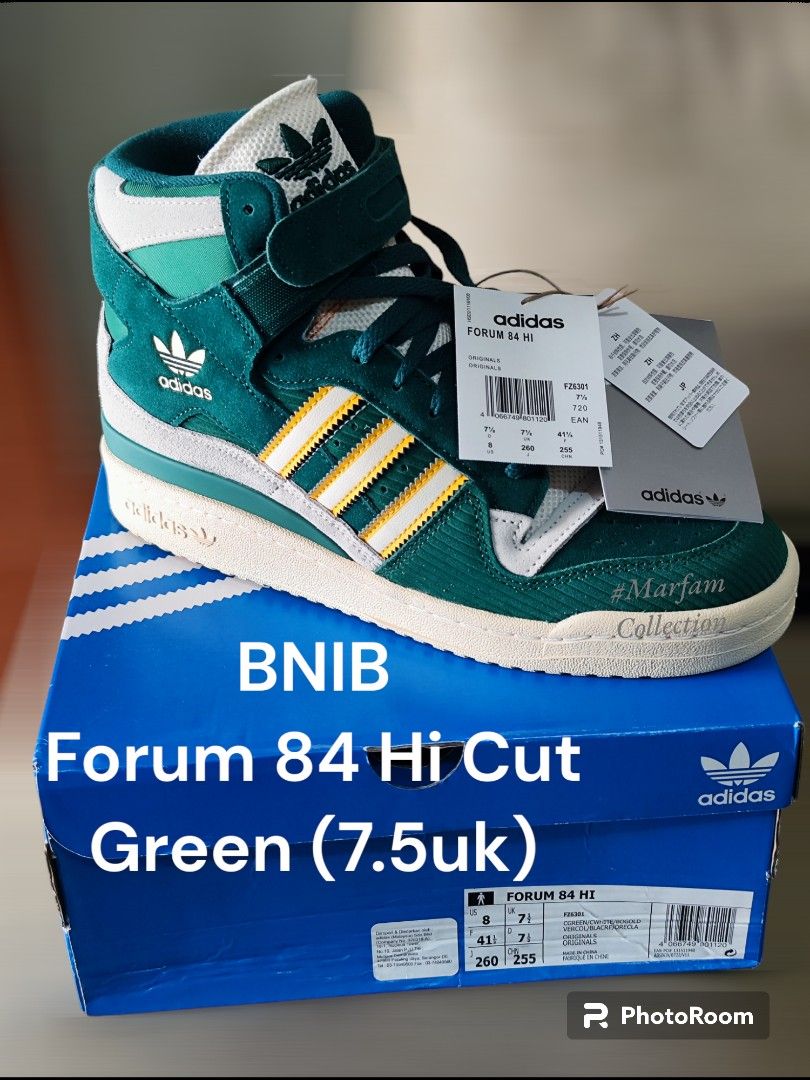 BNIB Adidas Forum 84 Hi Green 7.5uk Men s Fashion Footwear