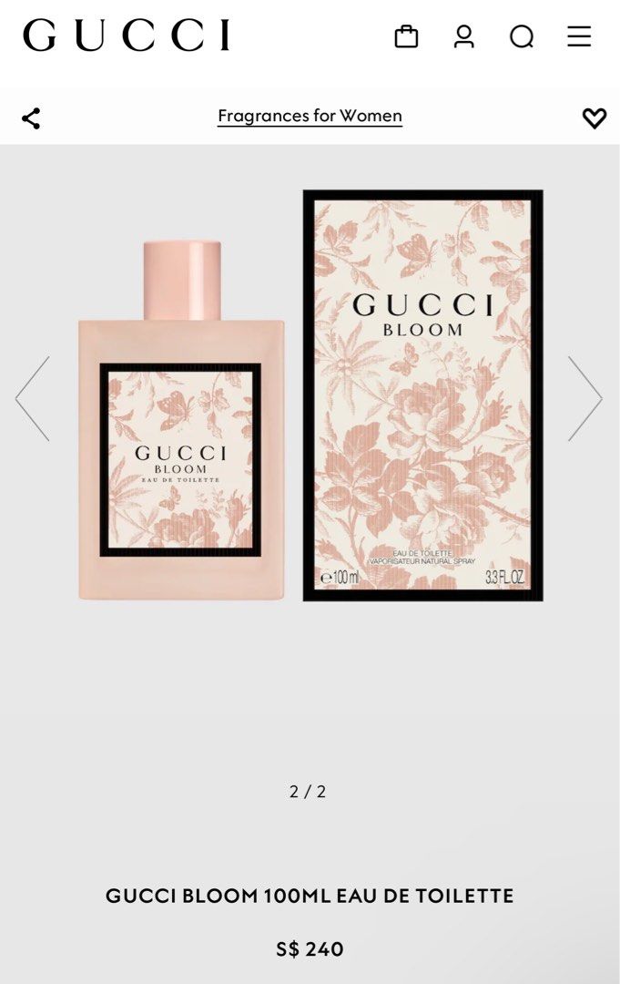 BNIB Gucci Bloom EDT 100ml Beauty Personal Care Fragrance Deodorants on Carousell