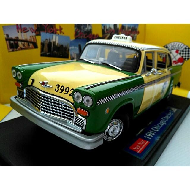 Brand New Discontinued Classic Chicago Checker Taxi Cab Sun Star 1