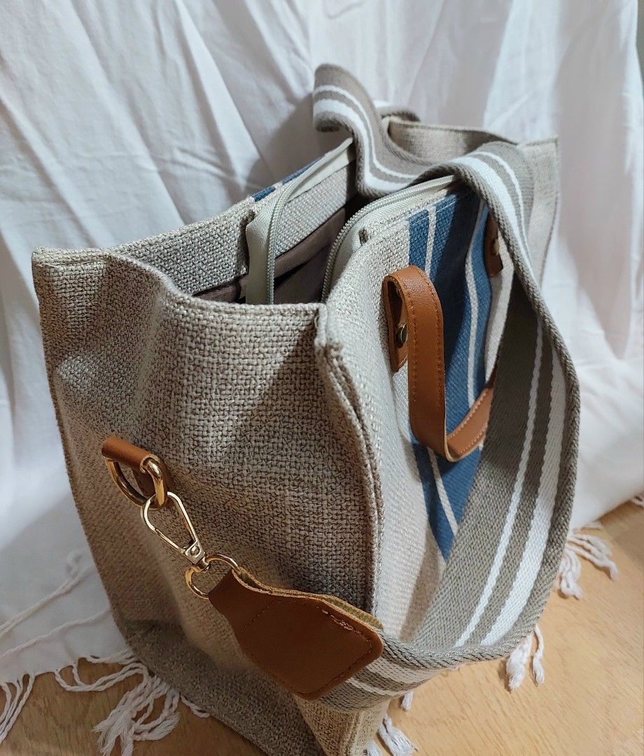 Burlap shoulder bag best sale
