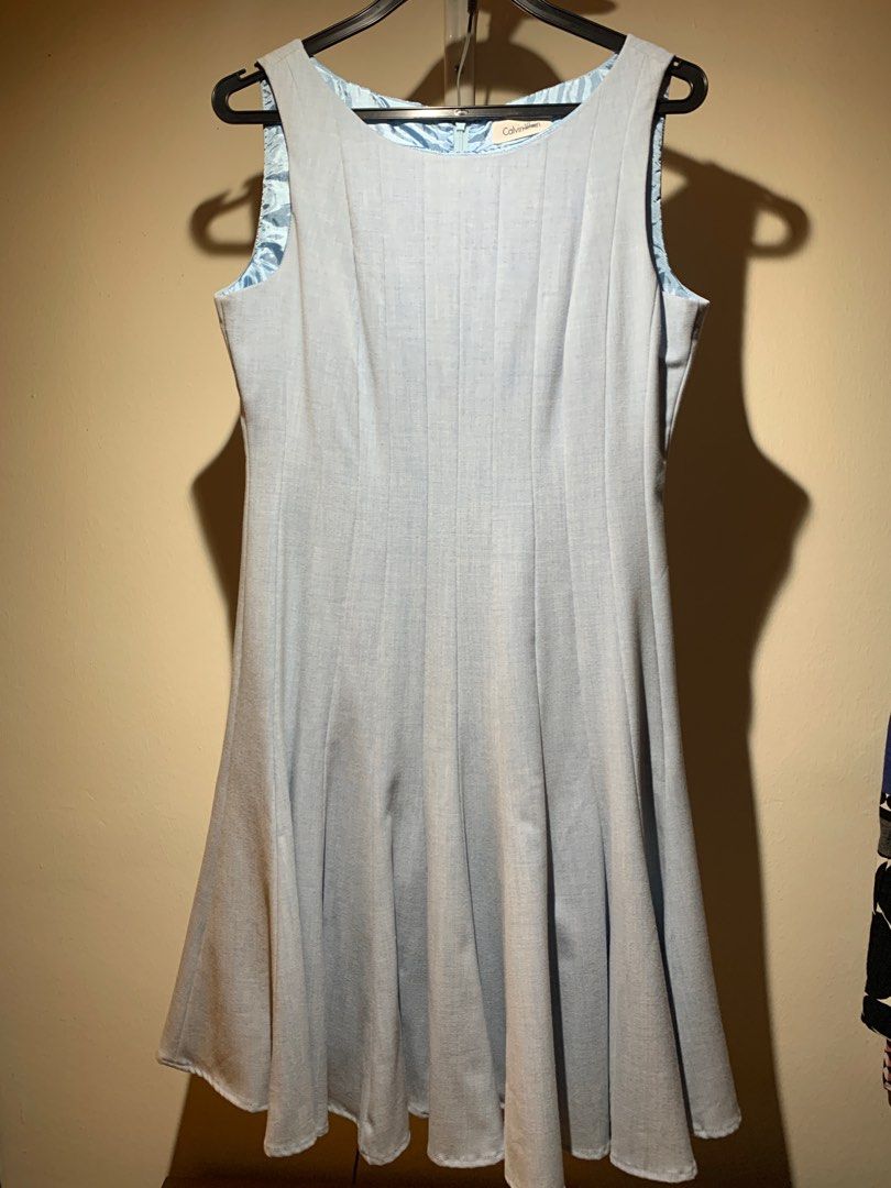Calvin klein baby blue dress hot sale