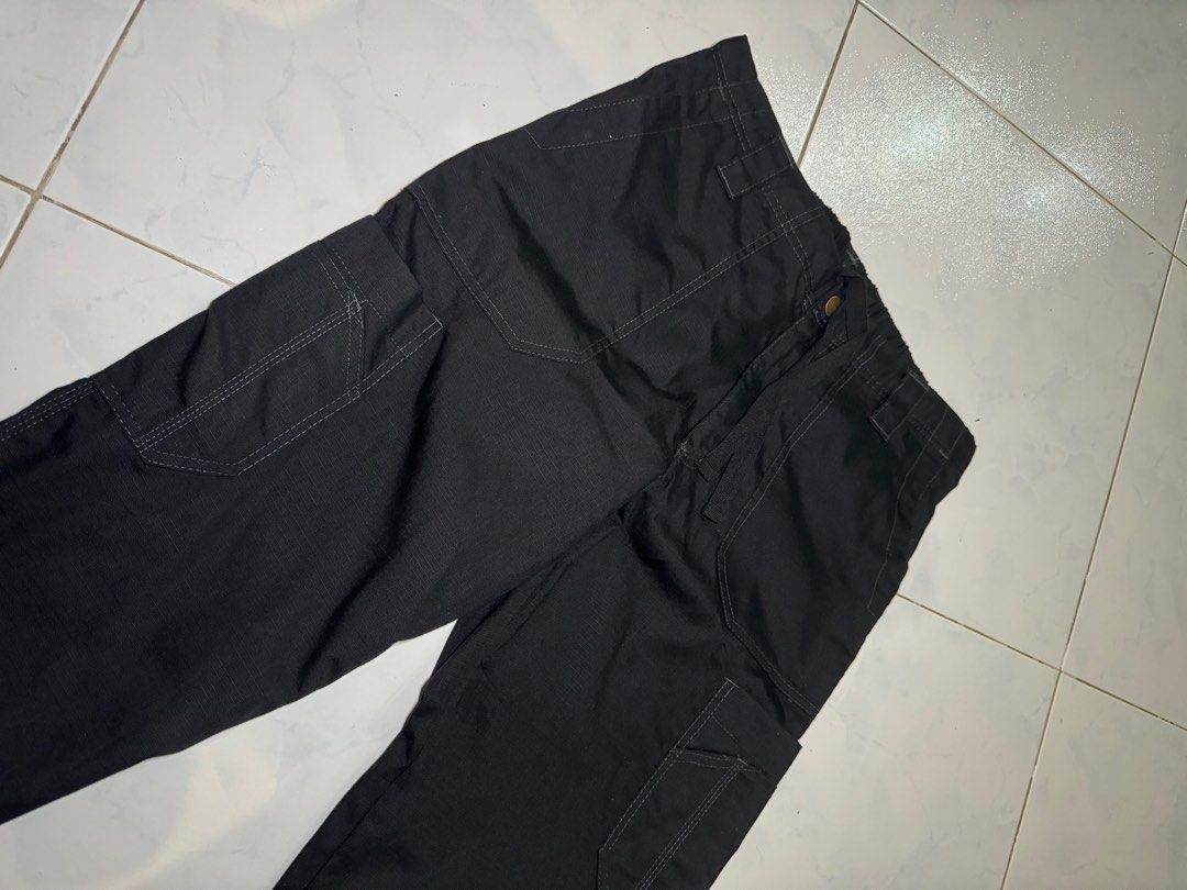Carhartt Men's Ripstop Multi-Cargo Scrub Pant, Black, L