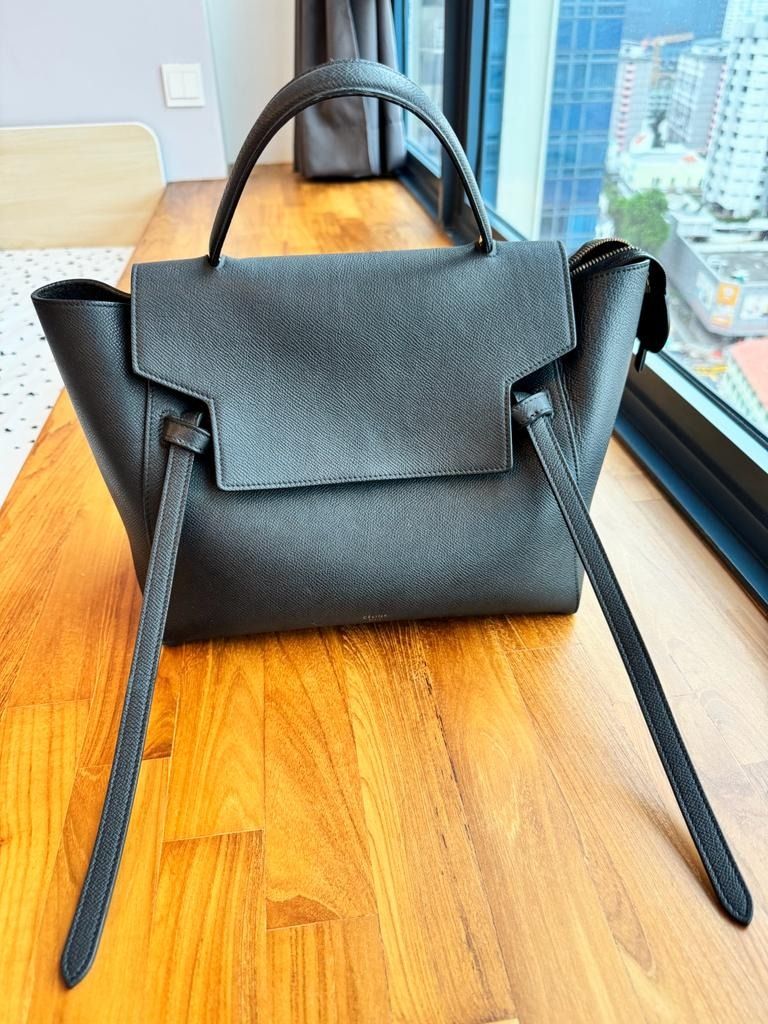 MINI BELT BAG IN GRAINED CALFSKIN - BLACK