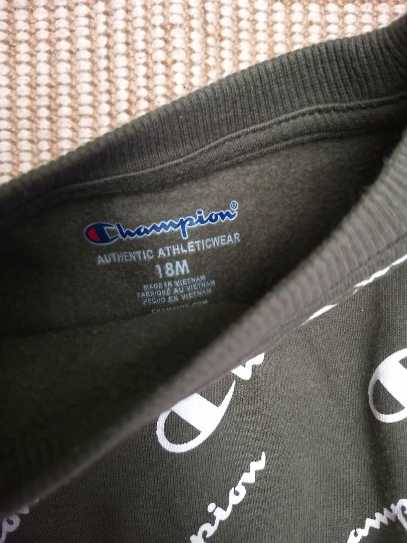 Champion Set (Category: Babies & Kids Fashion) located in Pasig City. Submitted by dehoarding (Listing ID 1274701428, Image 2). Description: In good used condition Size 18.