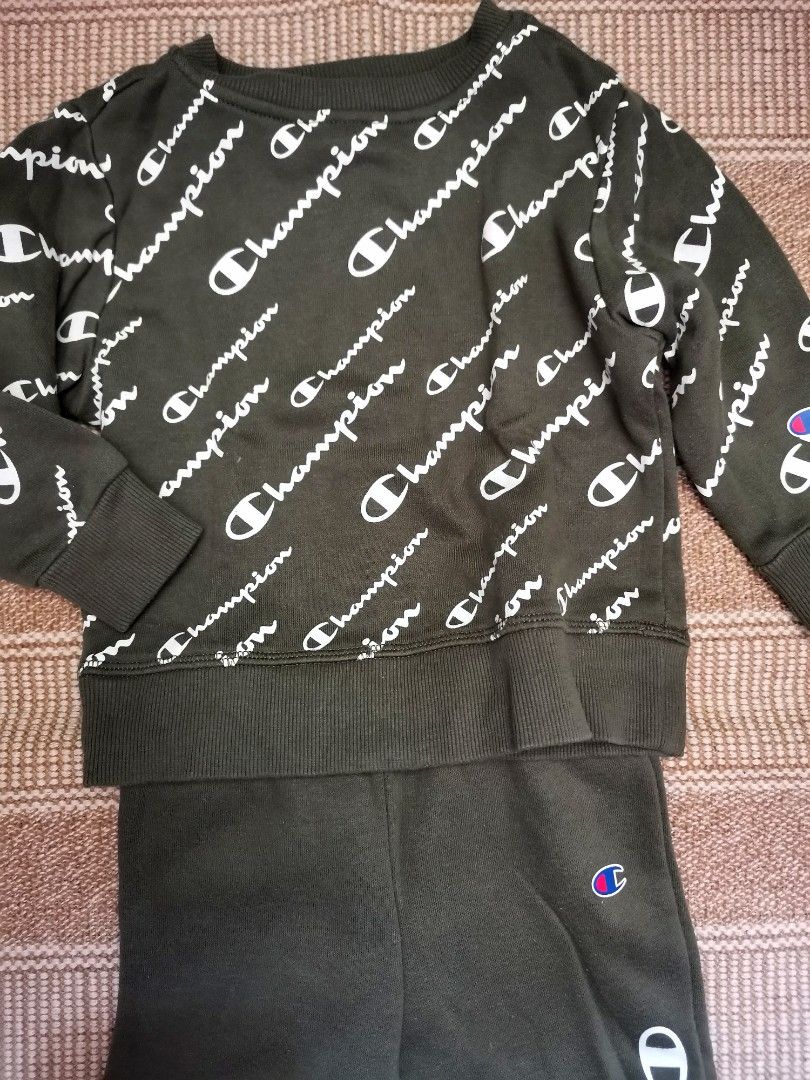 Champion Set (Category: Babies & Kids Fashion) located in Pasig City. Submitted by dehoarding (Listing ID 1274701428, Image 3). Description: In good used condition Size 18.