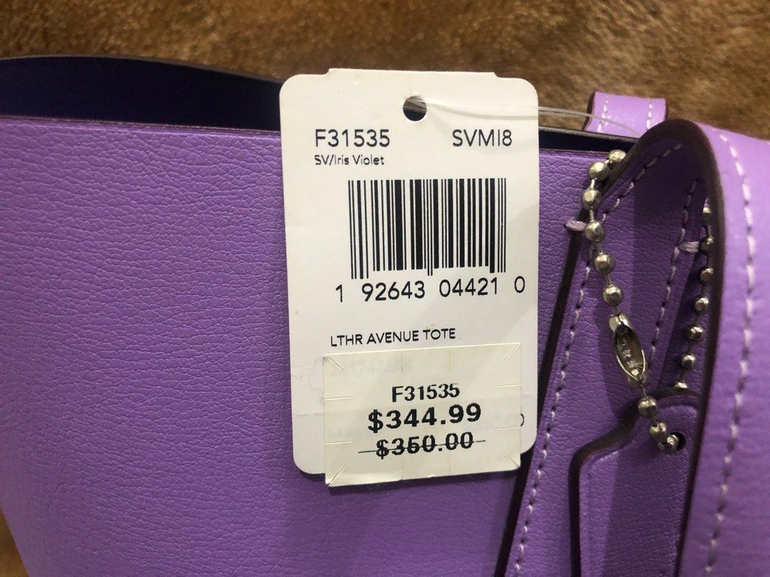 Coach Avenue large tote shoulder bag (Category: Luxury Bags & Wallets) located in Makati City. Submitted by esila.essentials (Listing ID 1274728422, Image 2). Description: Pricefor P17,500 Now Selling for P8,200 This list is for new Coach Avenue large tote shoulder bag F31535 11" H x 5" D x 16" L (top) 13" (bottom) Top magnetic snap closure Silver or gold tone hardware Double leather handles with 11" drop Inside 1 zip pocket With paper bag .