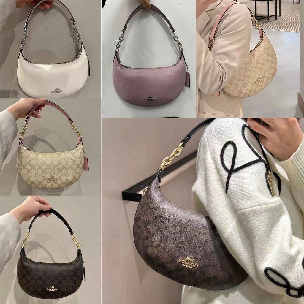 Coach Payton Hobo In Signature Canvas Refined Pebble Leather Women Shoulder Bag Women s Fashion Bags Wallets Shoulder Bags on Carousell