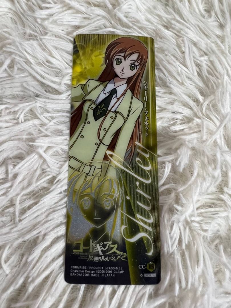 Code Geass - Clear book mark [Official Merch], Hobbies & Toys, Toys ...