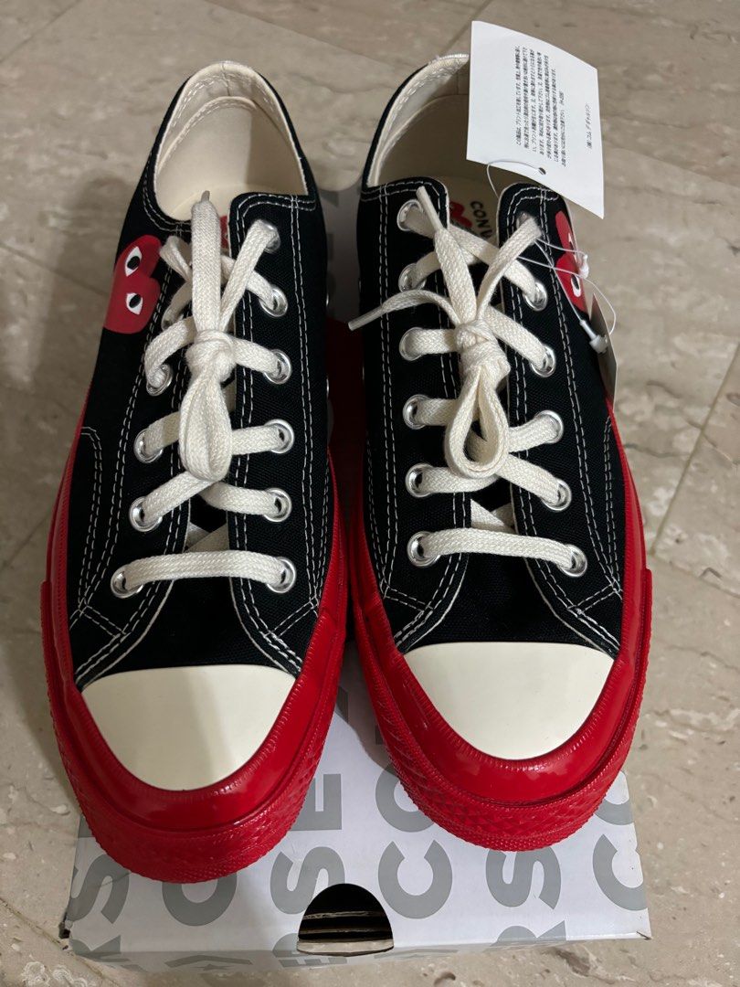 Comme Des Gar on Black Red Play Chuck Taylor Converse US7 Men s