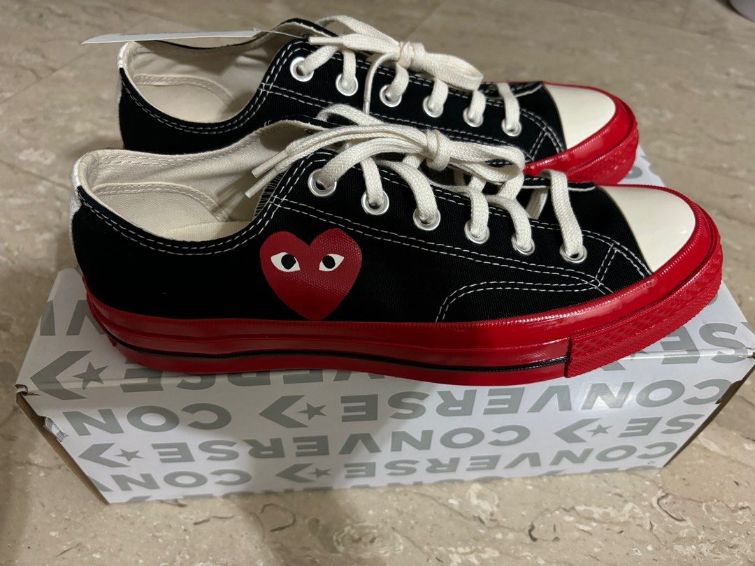 Comme Des Gar on Black Red Play Chuck Taylor Converse US7 Men s