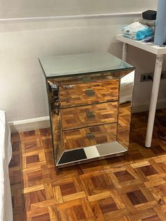 Custom Mirrored Side Table