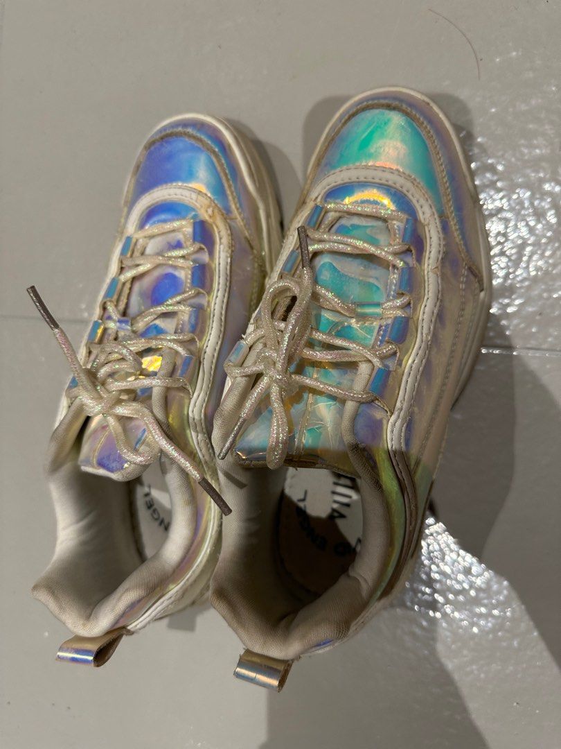 Holographic platform sneakers discount
