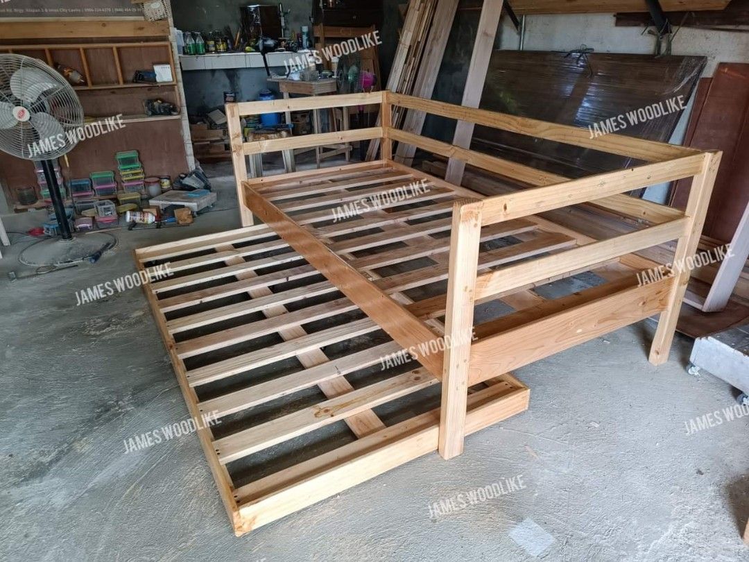 DAY BED WITH PULL OUT BED (Category: Bed Frames & Mattresses) located in General Trias. Submitted by jameswoodlike (Listing ID 1274661741, Image 2). Description: 🔎🔍 Check out this Simple Space Saving Day Bed with pull out bed with wheels 🔎🔍 Thank You Ms. RK for choosing James Woodlike! 🤗 God bless you and your home 💓 This custom made floating bed frame is now bound to #BambooHeights #pasongkawayan2 #GeneralTriasCavite #GenTrias #GeneralTria