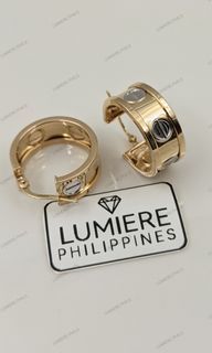 Designer Loop-Type Earring | 19.5MM | 18K | Yellow Gold × White Gold Accent