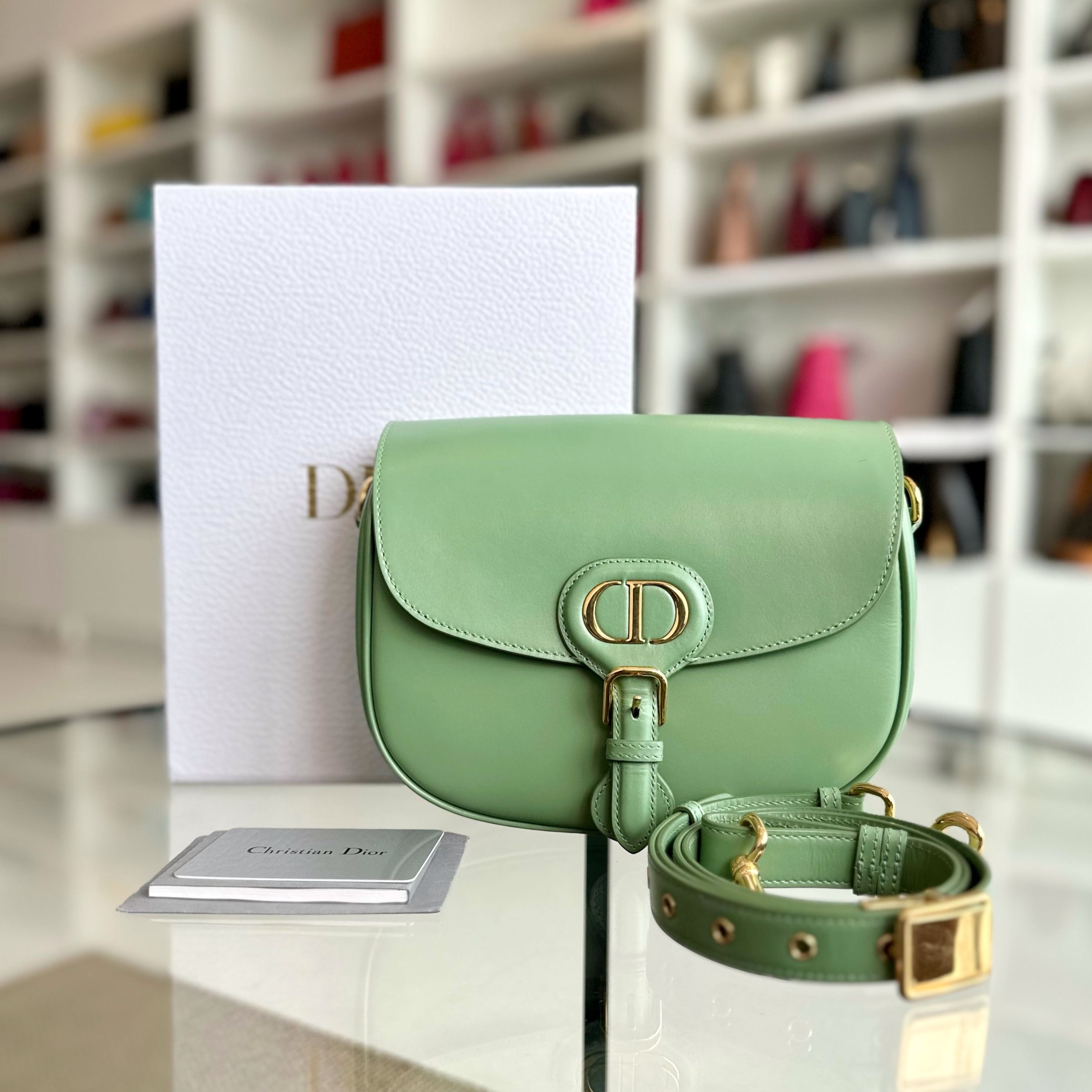 Green sales dior purse