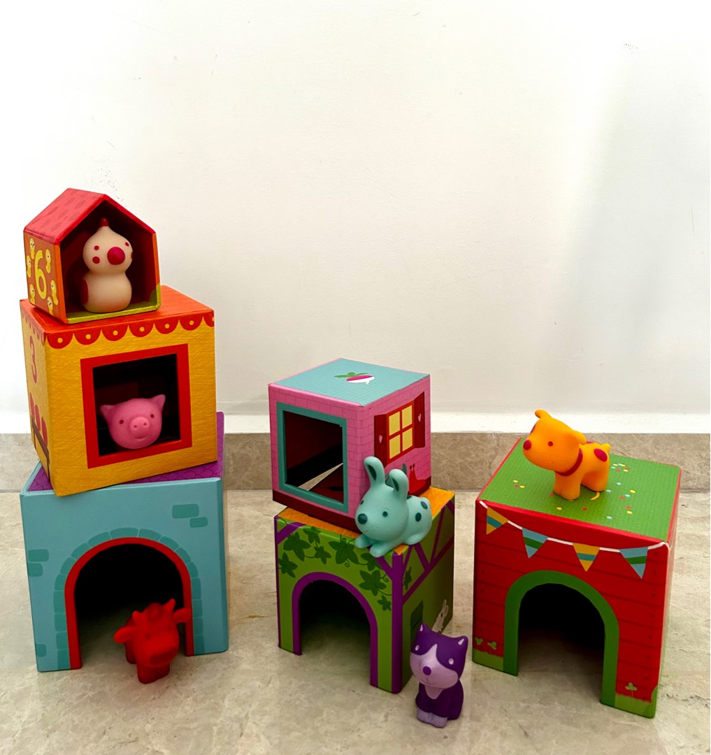 Djeco Topanifarm Stacking Blocks Hobbies Toys Toys Games on