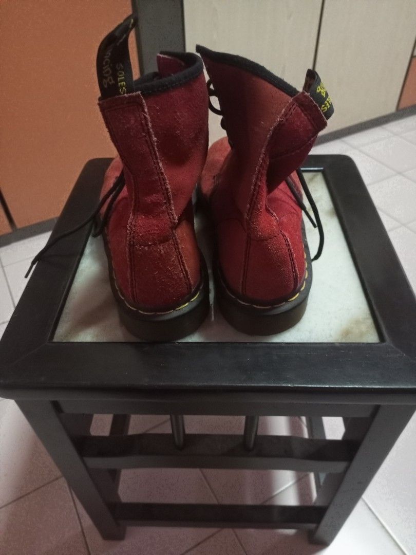 Dr martens red velvet outlet