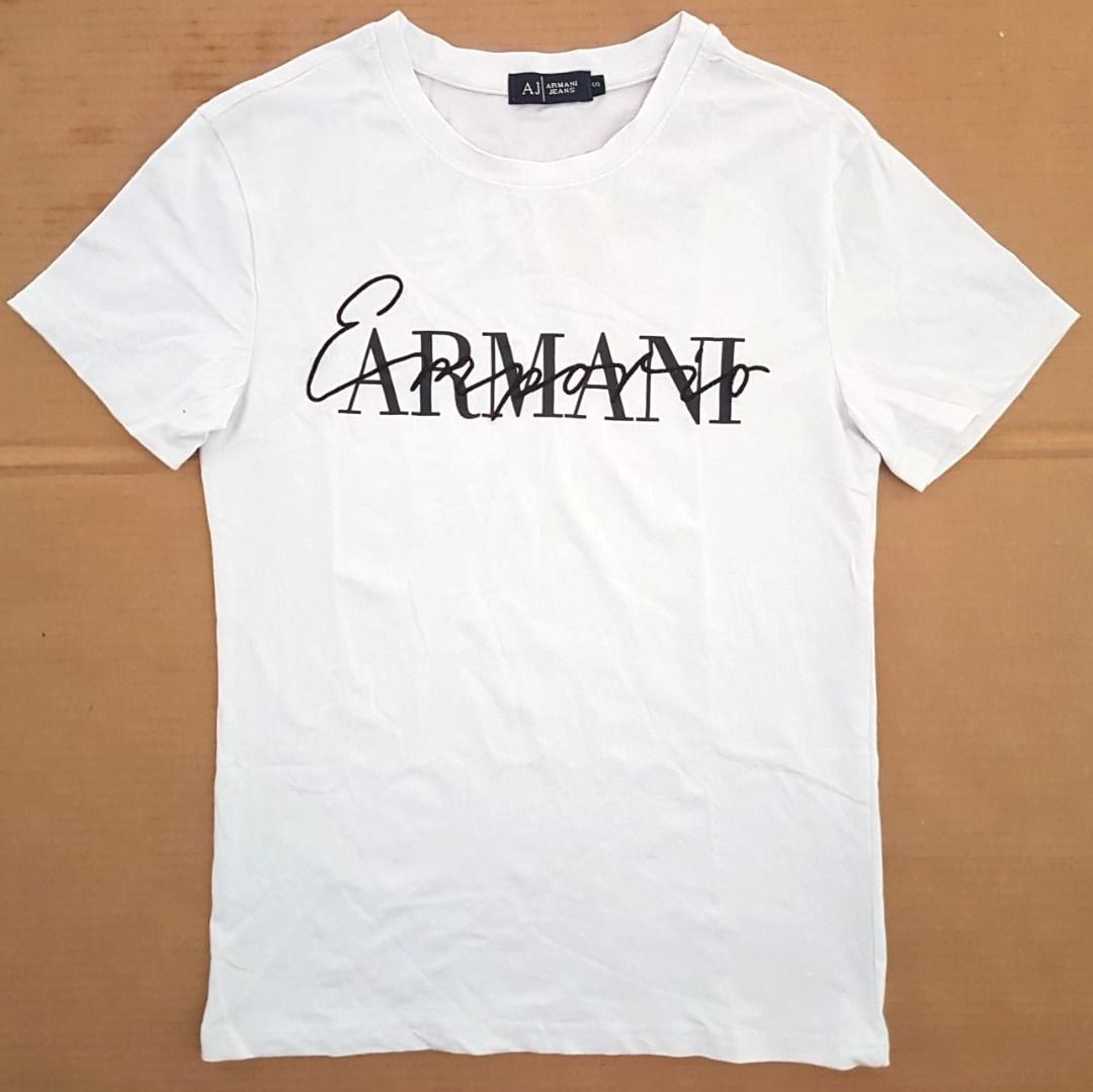 Emporio Armani Designer Apparel Luxury AJ Off White T Shirt Armani Exchange Top ITALY Original Retro Apparels Vintage Clothing Cult Street