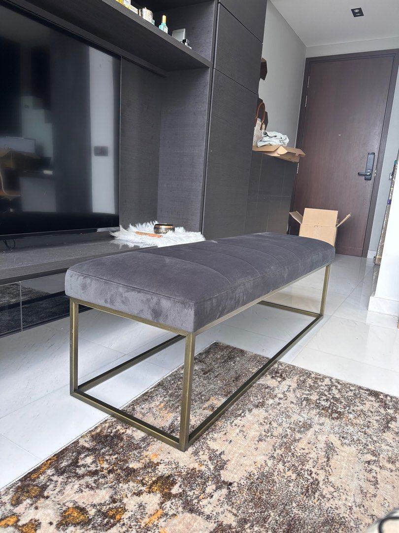 Crate and barrel end sales of bed bench