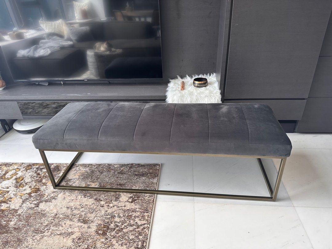Crate and barrel end sales of bed bench