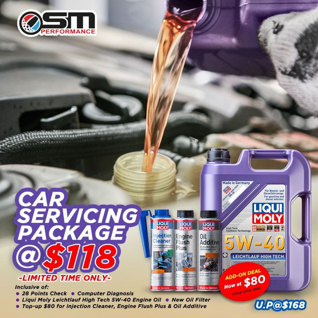 Engine oil Car Servicing OW20 5W30 5W40 SERVICING PACKAGE